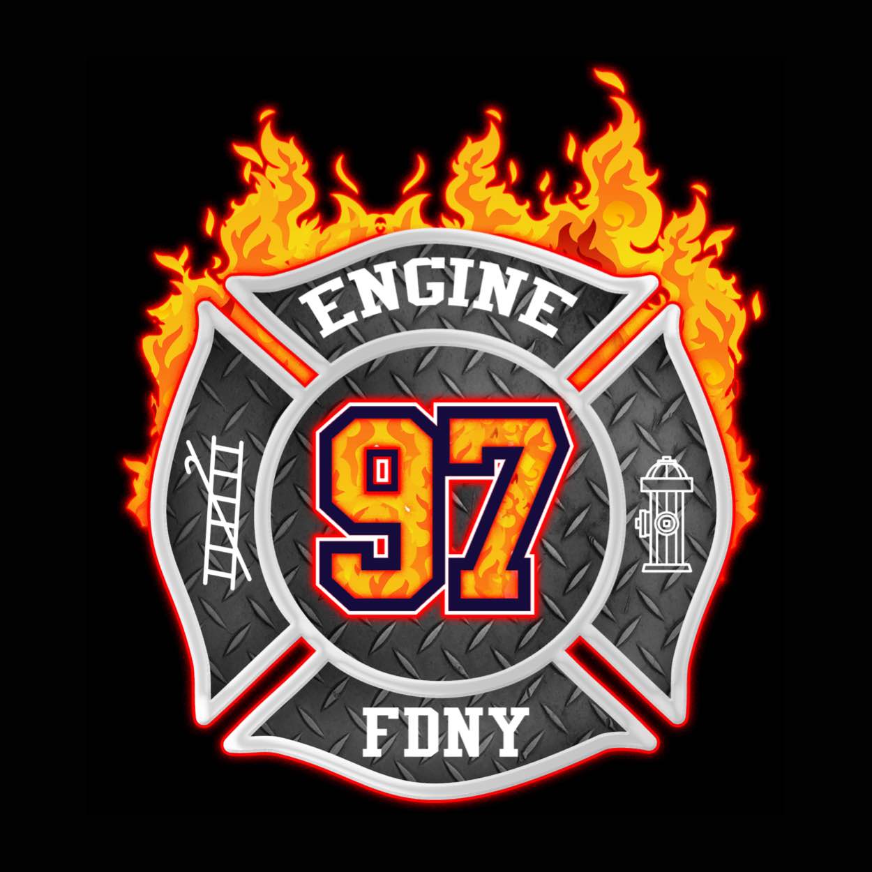Engine 97 Fire Department Logo